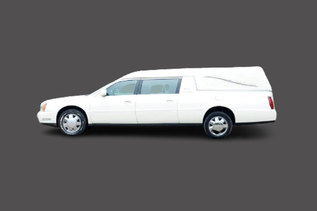 Corbillard Limousine blanche 5,5 mètres